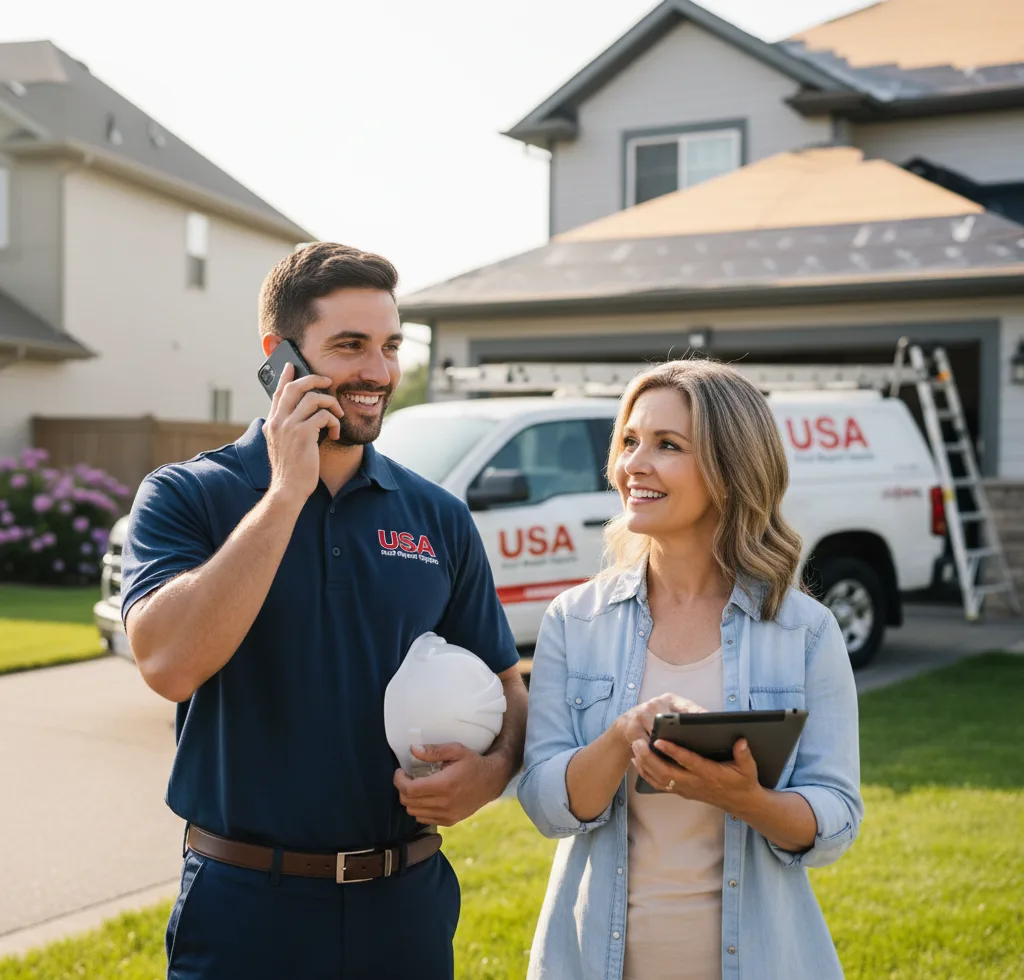 USA Roof Repair Experts customer support in Rochelle